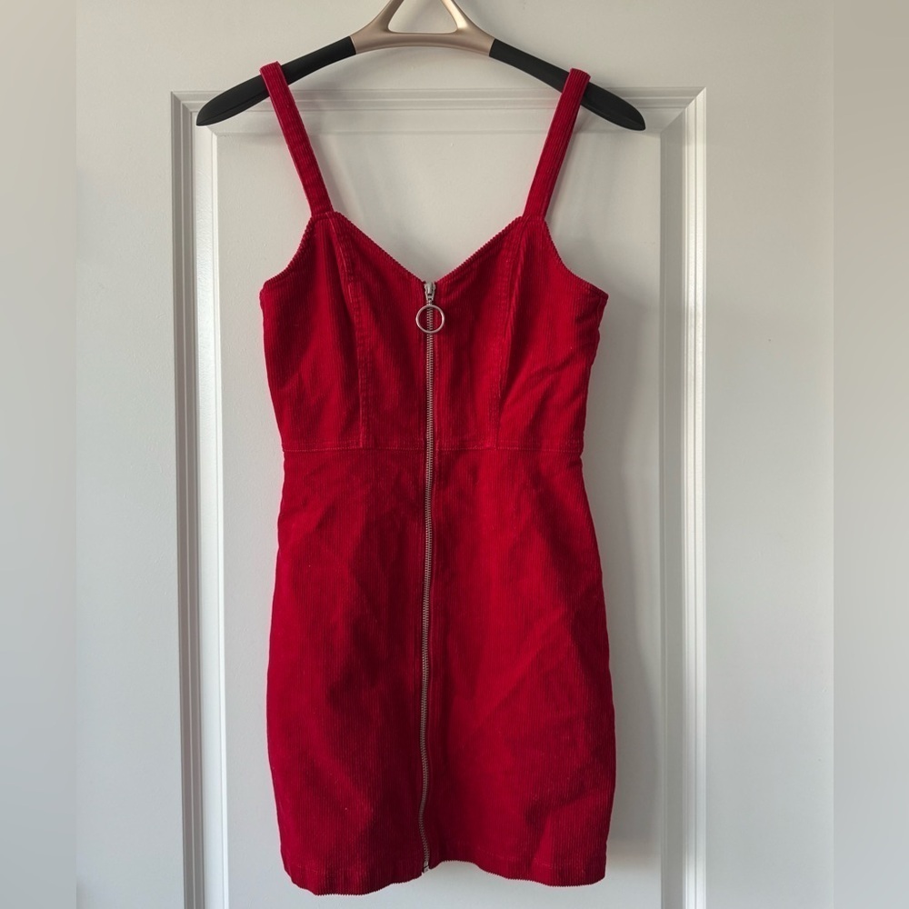 H&M Red Corduroy Dress
